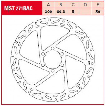 Disque de frein TRW TRW Fixe Race MST271RAC Disque de frein TRW TRW Fixe Race MST271RAC