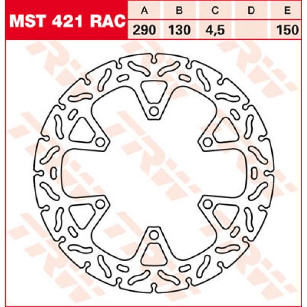 Disque de frein TRW TRW Fixe Race MST421RAC