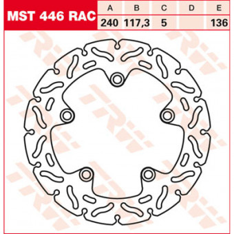 Disque de frein TRW TRW Fixe Race MST446RAC Disque de frein TRW TRW Fixe Race MST446RAC