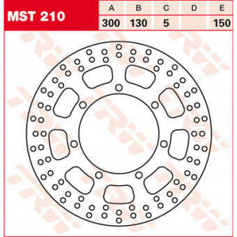 Disque de frein TRW TRW Fixe Rond MST210 Disque de frein TRW TRW Fixe Rond MST210