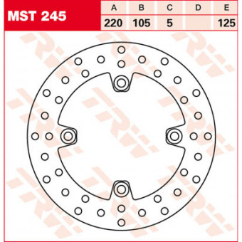Disque de frein TRW TRW Fixe Rond MST245 Disque de frein TRW TRW Fixe Rond MST245