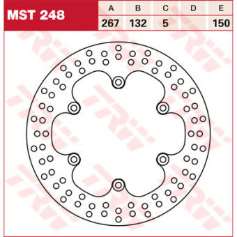 Disque de frein TRW TRW Fixe Rond MST248 Disque de frein TRW TRW Fixe Rond MST248