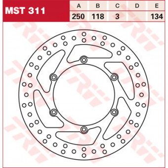 Disque de frein TRW TRW Fixe Rond MST311 Disque de frein TRW TRW Fixe Rond MST311