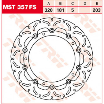 Disque de frein TRW TRW Fixe Rond MST357FS Disque de frein TRW TRW Fixe Rond MST357FS