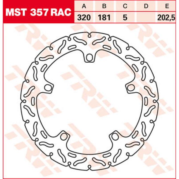 Disque de frein TRW TRW Fixe Rond MST357RAC