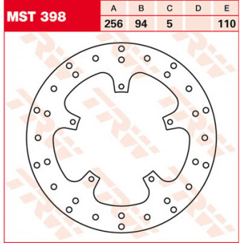 Disque de frein TRW TRW Fixe Rond MST398 Disque de frein TRW TRW Fixe Rond MST398
