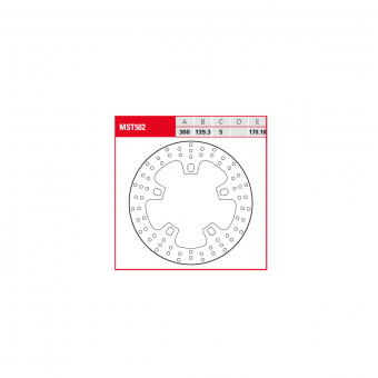 Disque de frein TRW TRW Fixe Rond MST502 Disque de frein TRW TRW Fixe Rond MST502
