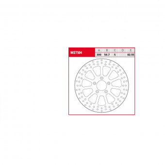 Disque de frein TRW TRW Fixe Rond MST504 Disque de frein TRW TRW Fixe Rond MST504