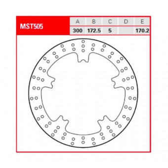 Disque de frein TRW TRW Fixe Rond MST505 Disque de frein TRW TRW Fixe Rond MST505