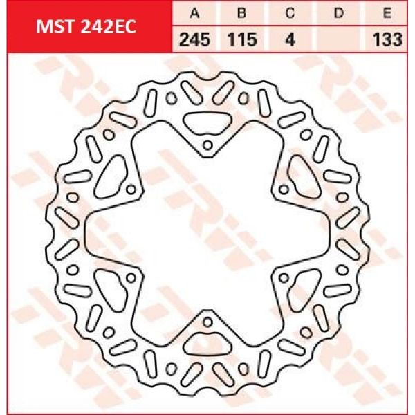 Disque de frein TRW TRW Fixe Wave MST242EC