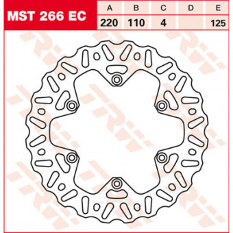 Disque de frein TRW TRW Fixe Wave MST266EC Disque de frein TRW TRW Fixe Wave MST266EC