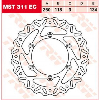 Disque de frein TRW TRW Fixe Wave MST311EC Disque de frein TRW TRW Fixe Wave MST311EC