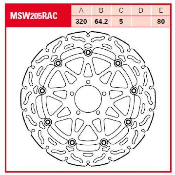 Disque de frein TRW TRW Flottant Race MSW205RAC