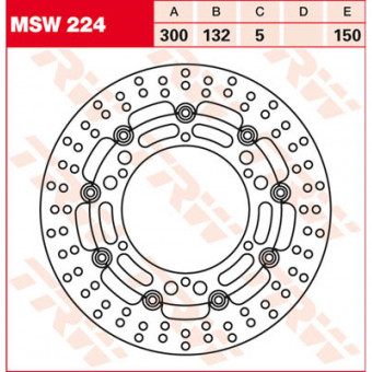 Disque de frein TRW TRW Flottant Rond MSW224 Disque de frein TRW TRW Flottant Rond MSW224