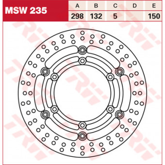 Disque de frein TRW TRW Flottant Rond MSW235 Disque de frein TRW TRW Flottant Rond MSW235