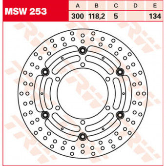 Disque de frein TRW TRW Flottant Rond MSW253 Disque de frein TRW TRW Flottant Rond MSW253
