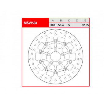 Disque de frein TRW TRW Flottant Rond MSW504 Disque de frein TRW TRW Flottant Rond MSW504