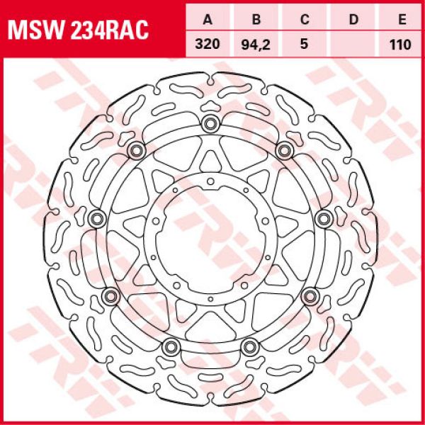 Disque de frein TRW TRW Flottant Wave MSW237RAC