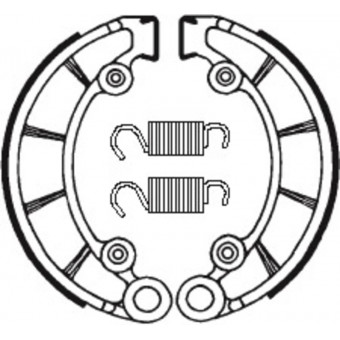 Machoires de frein Tecnium Tecnium BA072 organique Machoires de frein Tecnium Tecnium BA072 organique