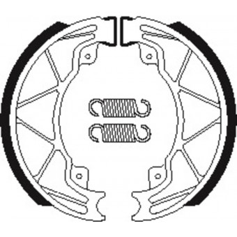 Machoires de frein Tecnium Tecnium BA205 organique Machoires de frein Tecnium Tecnium BA205 organique