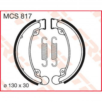 Machoires de frein TRW TRW MCS817 Machoires de frein TRW TRW MCS817