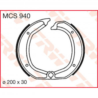 Machoires de frein TRW TRW MCS940 Machoires de frein TRW TRW MCS940