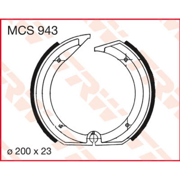 Machoires de frein TRW TRW MCS943 Machoires de frein TRW TRW MCS943