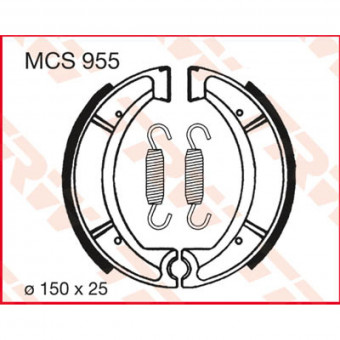 Machoires de frein TRW TRW MCS955 Machoires de frein TRW TRW MCS955