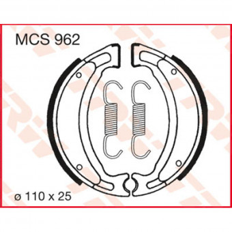 Machoires de frein TRW TRW MCS962 Machoires de frein TRW TRW MCS962