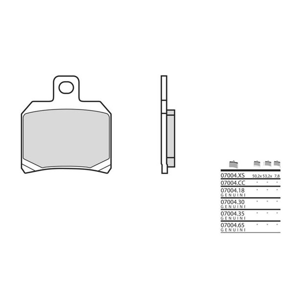 Plaquettes de frein moto Brembo Brembo 07004CC carbone c�ramique