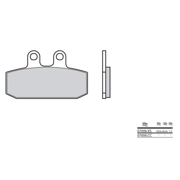 Plaquettes de frein moto Brembo Brembo 07006CC carbone c�ramique