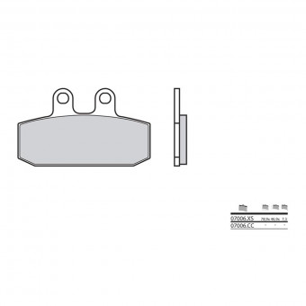 Plaquettes de frein moto Brembo Brembo 07006XS carbone céramique organique Plaquettes de frein moto Brembo Brembo 07006XS carbone céramique organique