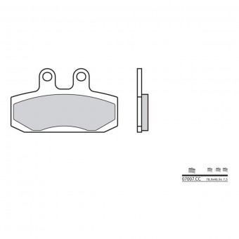 Plaquettes de frein moto Brembo Brembo 07007CC carbone cramique
