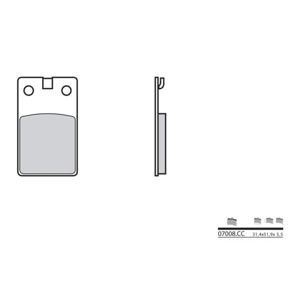 Plaquettes de frein moto Brembo Brembo 07008CC carbone c�ramique