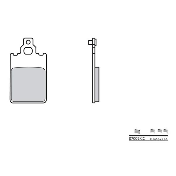Plaquettes de frein moto Brembo Brembo 07009CC carbone c�ramique