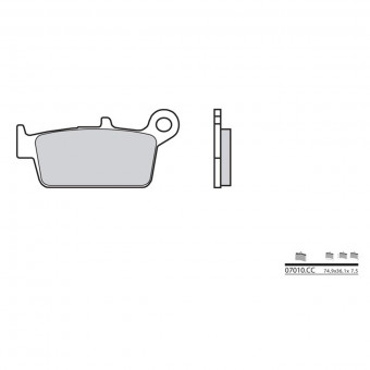 Plaquettes de frein moto Brembo Brembo 07010CC carbone céramique Plaquettes de frein moto Brembo Brembo 07010CC carbone céramique