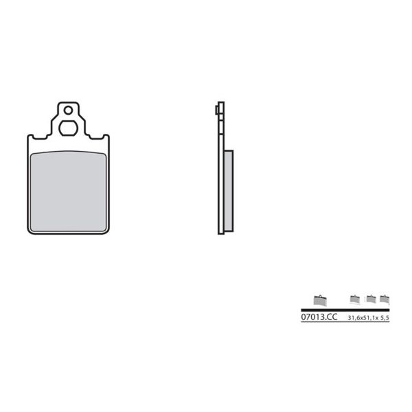 Plaquettes de frein moto Brembo Brembo 07013CC carbone c�ramique