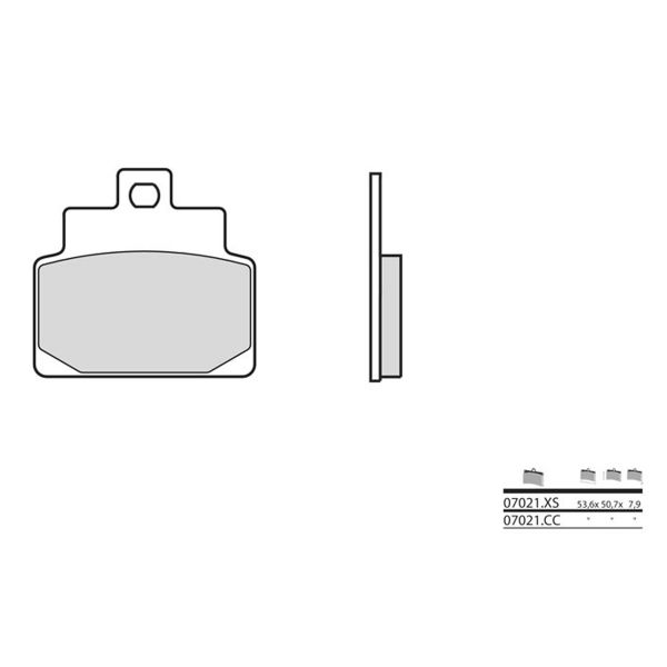 Plaquettes de frein moto Brembo Brembo 07021CC carbone c�ramique