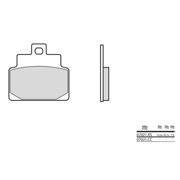 Plaquettes de frein moto Brembo Brembo 07021XS carbone c�ramique organique
