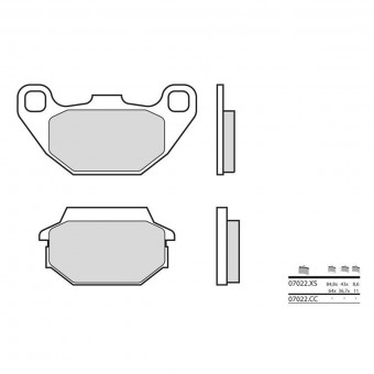 Plaquettes de frein moto Brembo Brembo 07022XS carbone céramique organique Plaquettes de frein moto Brembo Brembo 07022XS carbone céramique organique
