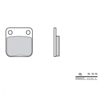 Plaquettes de frein moto Brembo Brembo 07024CC carbone céramique Plaquettes de frein moto Brembo Brembo 07024CC carbone céramique