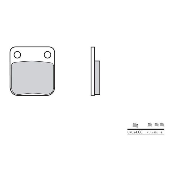 Plaquettes de frein moto Brembo Brembo 07024CC carbone cramique