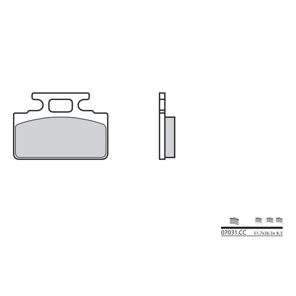 Plaquettes de frein moto Brembo Brembo 07031CC carbone c�ramique