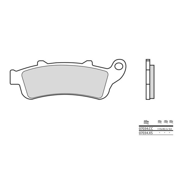 Plaquettes de frein moto Brembo Brembo 07034CC carbone c�ramique