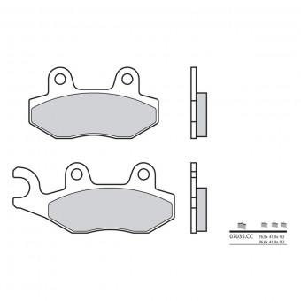 Plaquettes de frein moto Brembo Brembo 07035CC carbone céramique Plaquettes de frein moto Brembo Brembo 07035CC carbone céramique