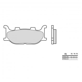 Plaquettes de frein moto Brembo Brembo 07042XS carbone céramique organique Plaquettes de frein moto Brembo Brembo 07042XS carbone céramique organique