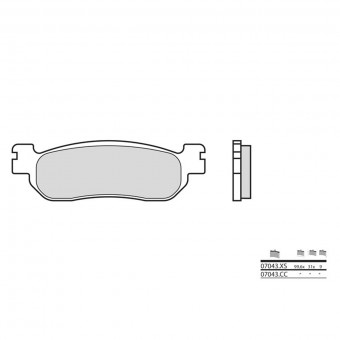 Plaquettes de frein moto Brembo Brembo 07043XS carbone céramique organique Plaquettes de frein moto Brembo Brembo 07043XS carbone céramique organique
