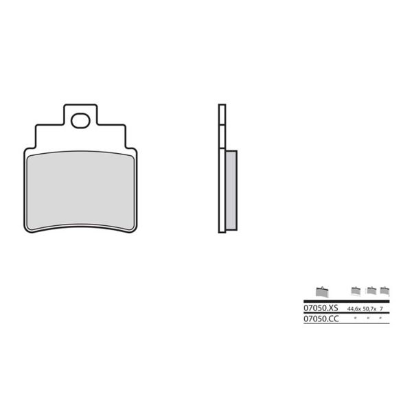 Plaquettes de frein moto Brembo Brembo 07050CC carbone c�ramique