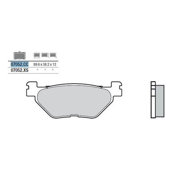Plaquettes de frein moto Brembo Brembo 07052CC carbone c�ramique