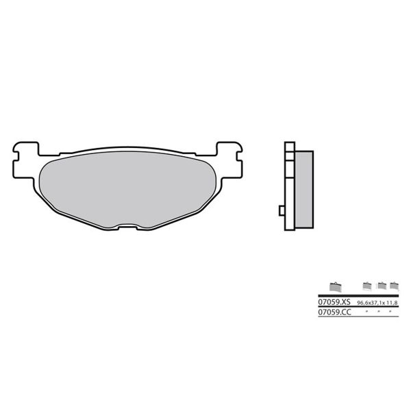Plaquettes de frein moto Brembo Brembo 07059XS carbone cramique organique